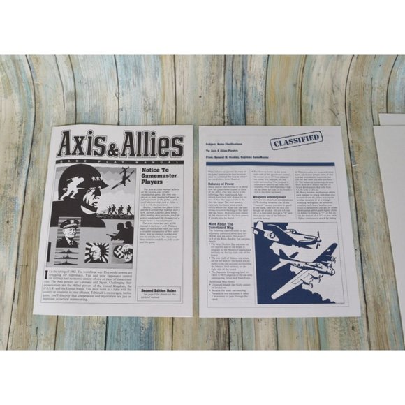 Vintage 1984 Axis & Allies 1942 Board Game Milton Bradley Spring COMPLETE - Picture 11 of 15